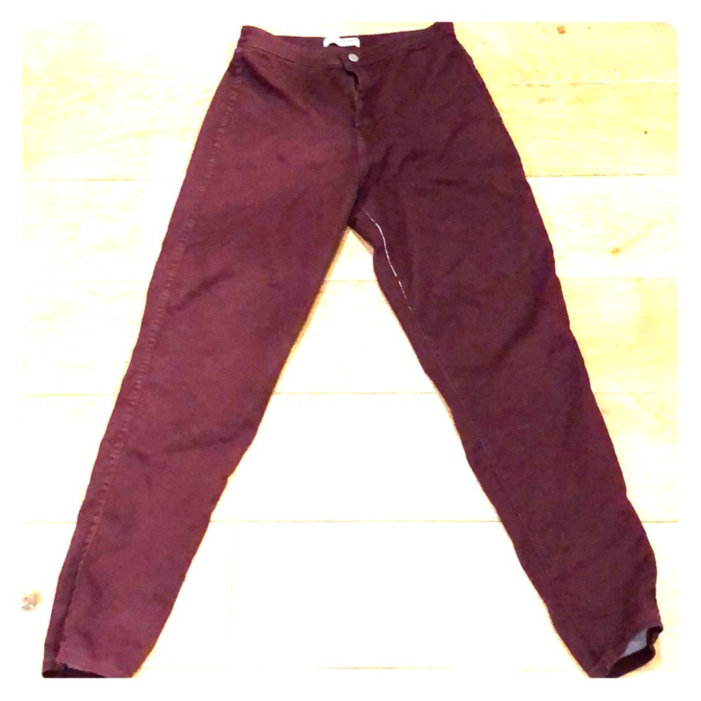 American Apparel Burgundy Easy Jean
